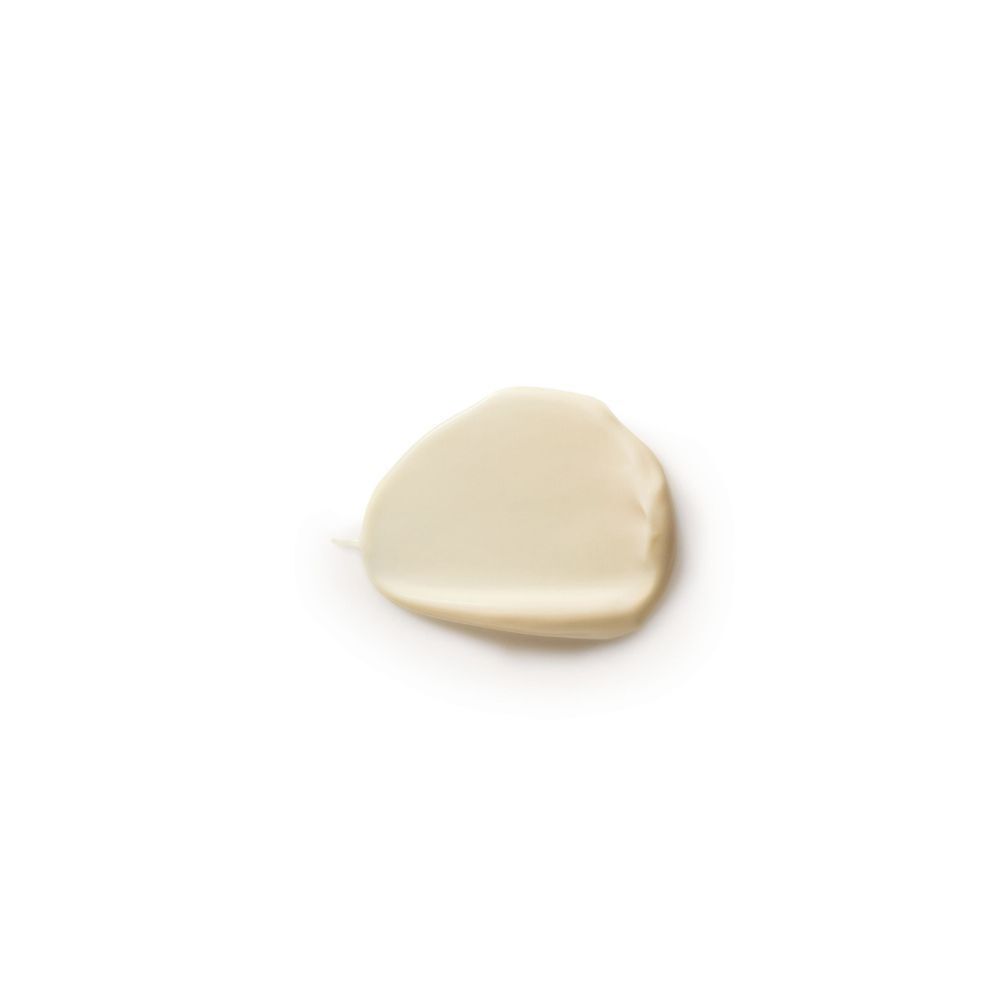 Un campione di Crema Intensiva Erba Cristallina Dr. Hauschka bianca su sfondo bianco.