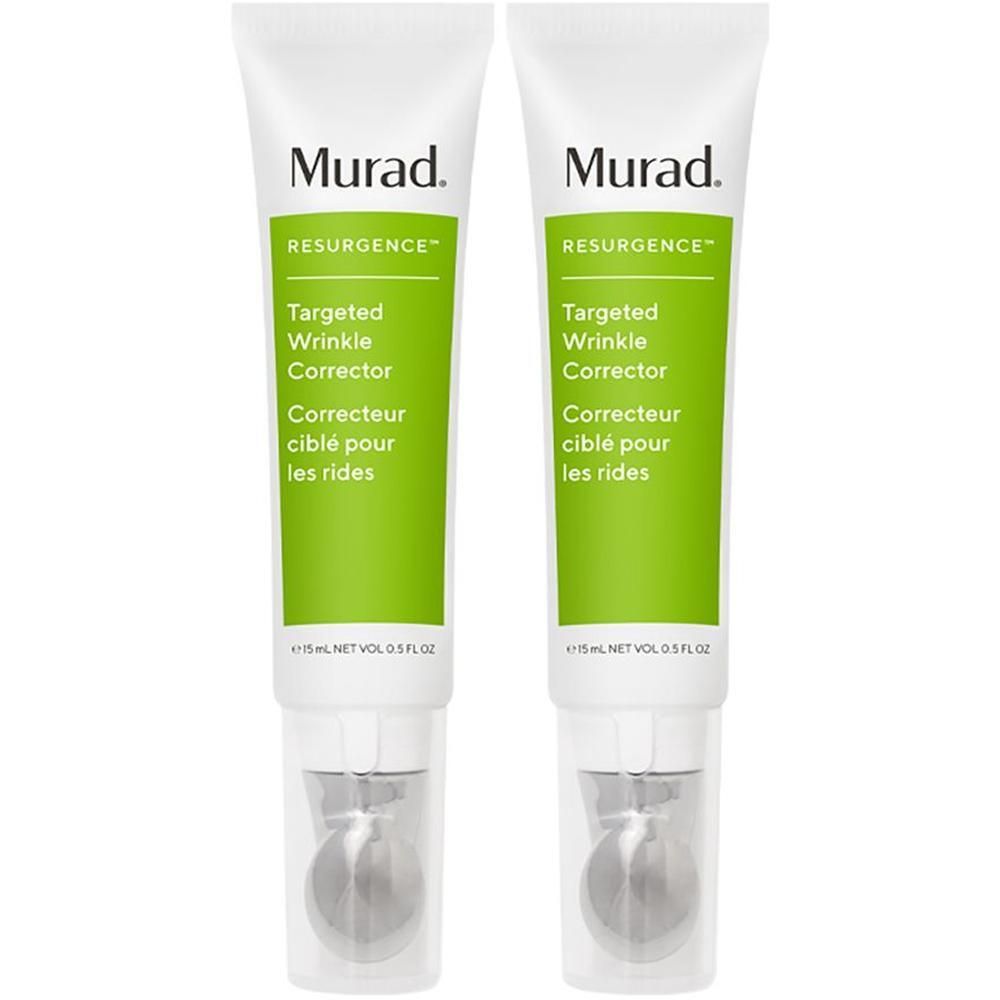Due tubi di Murad Resurgence Targeted Wrinkle Corrector con applicatore.