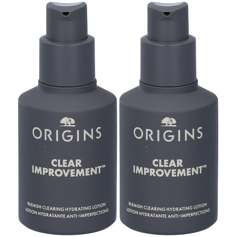 Due dispenser Origins Clear Improvement™ Blemish Clearing Hydrating Lotion grigio scuro.
