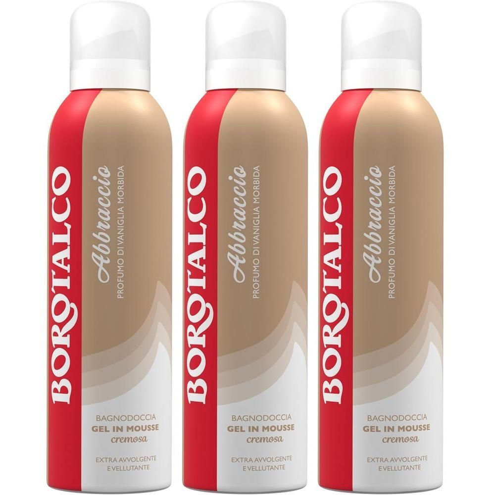 Borotalco® - Abbraccio Profumo di Vaniglia Morbida: gel in mousse cremosa extra avvolgente e vellutante