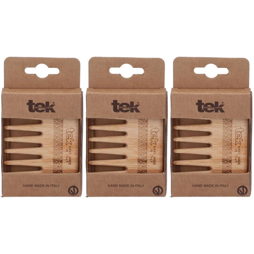 Tek Pettine Afro in Frassino Denti Extra Larghi