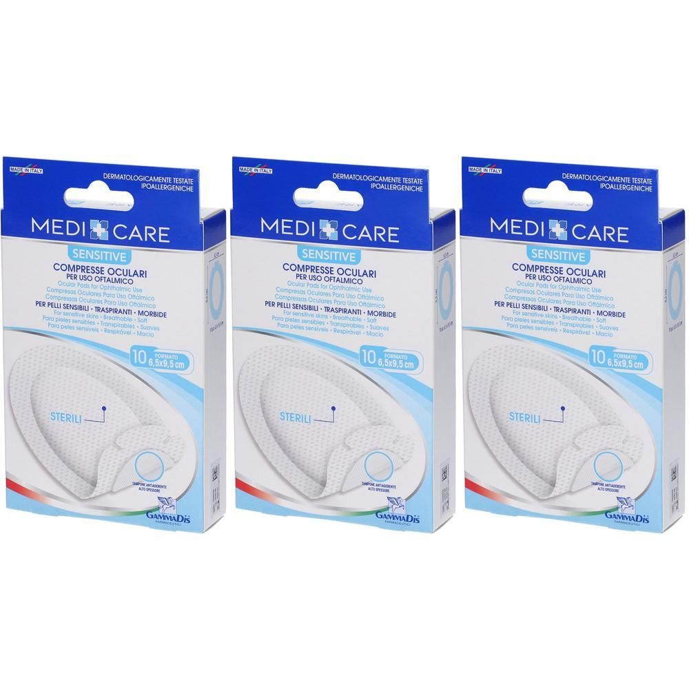 Medicare Sensitive Cerotto Oculare Sterile 6,5 x 9,5 cm 10 Pezzi