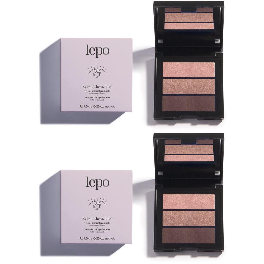 LEPO Eyeshadows Trio Tris di ombretti compatti Tonalità 01 MARRONE DORATO
