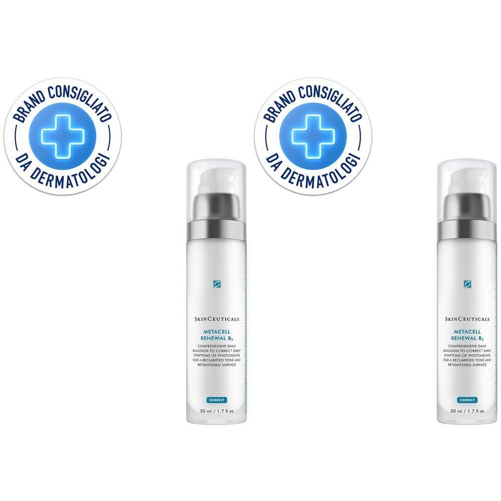 Due flaconi SkinCeuticals Metacell Renewal B3 con erogatore e sigilli.