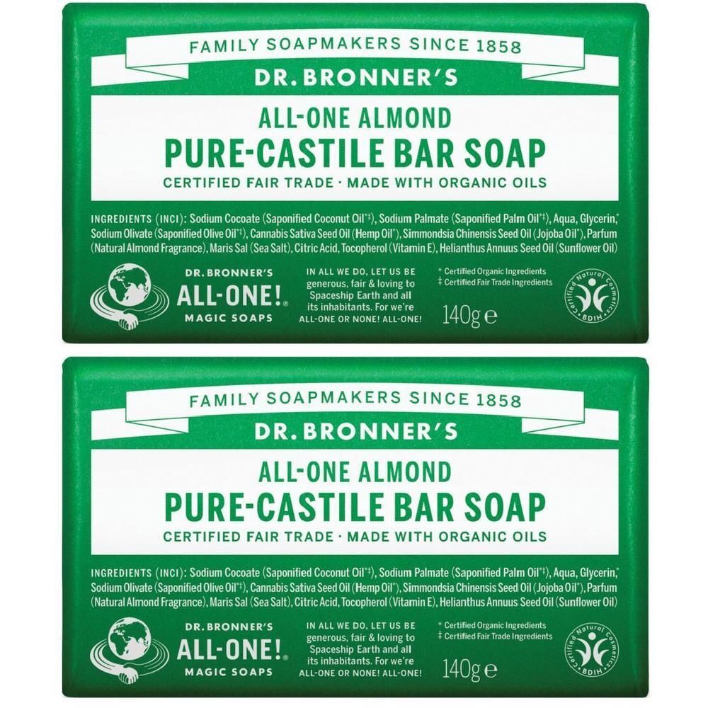 Dr. Bronner's Puro Sapone Solido Bio Mandorla