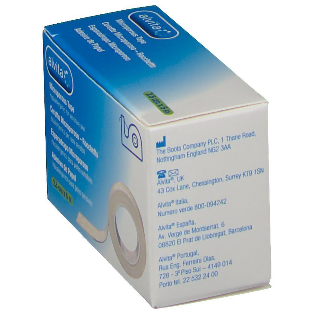 Alvita™ Cerotto Microporoso - Rocchetto 2,5 cm x 5 m