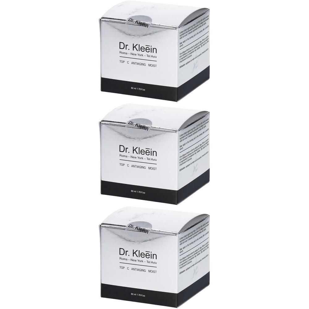 Tre scatole Dr. Klein TOP C ANTIAGING MOIST, argento e nero.