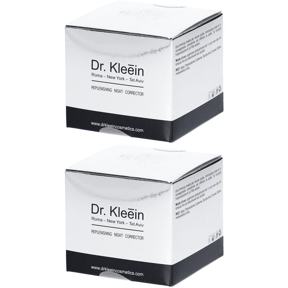 Due confezioni di cosmetici Dr. Kleein REPLENISHING NIGHT CORRECTOR.