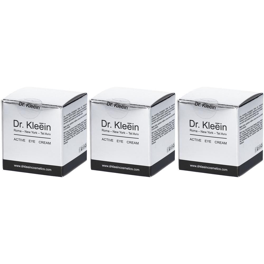 Tre scatole di Dr. Klein Active Eye Cream.