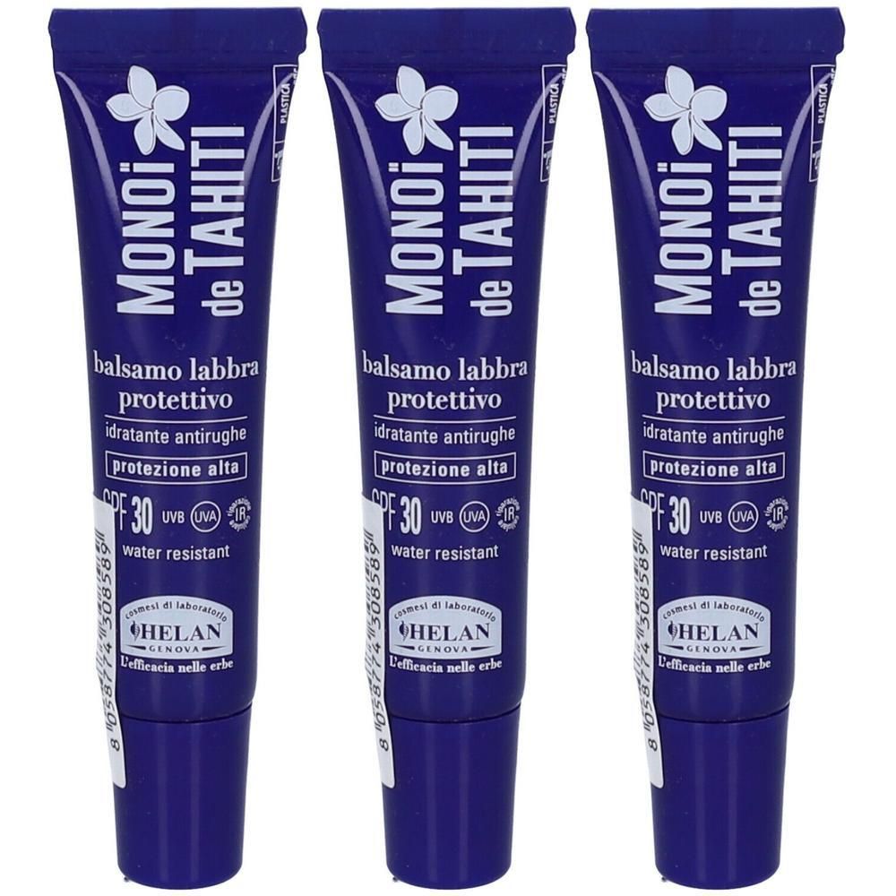 Helan Monoi Tahiti Balsamo Labbra Protettivo Idratante Antirughe SPF 30