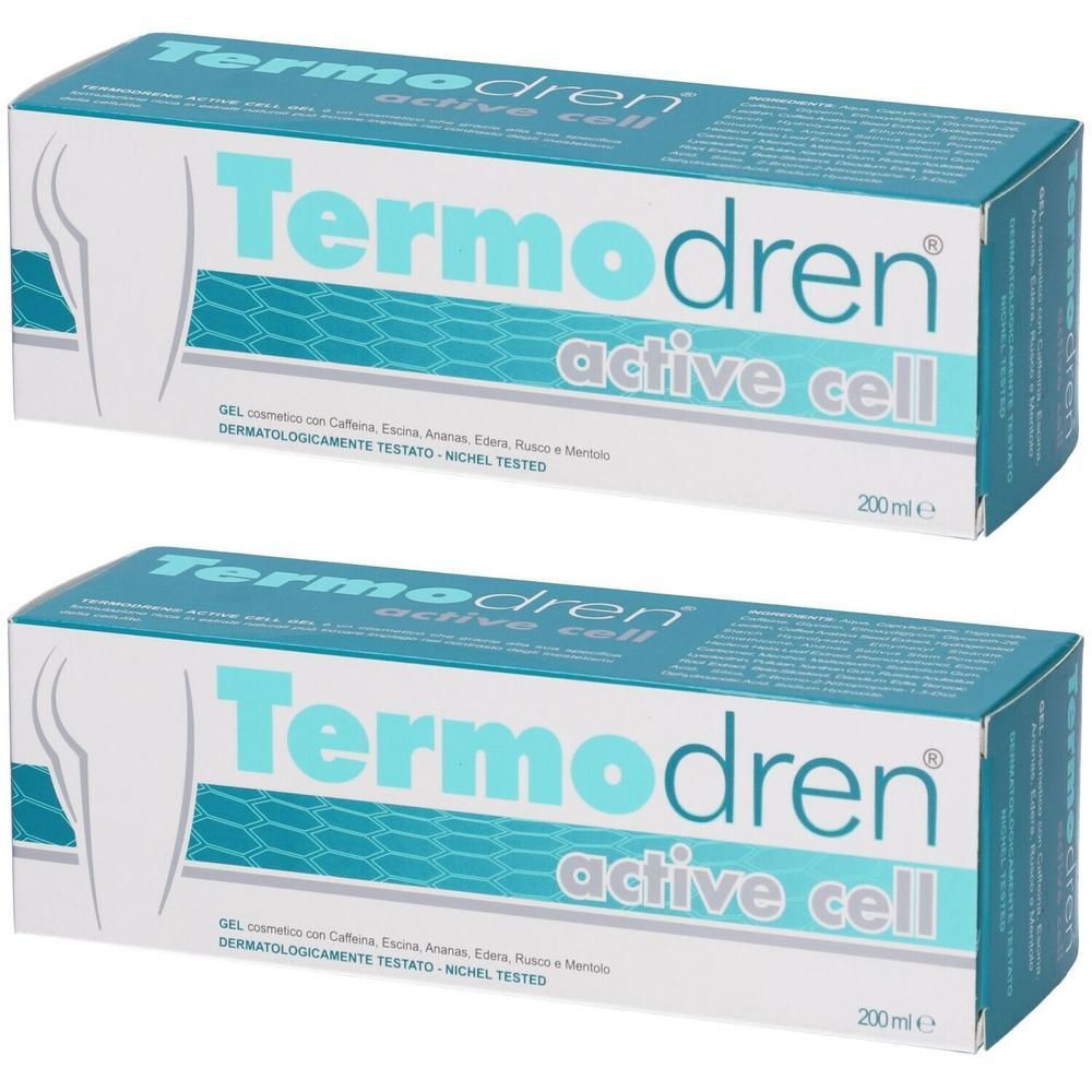Due confezioni di Termodren Active Cell Gel, 200ml.