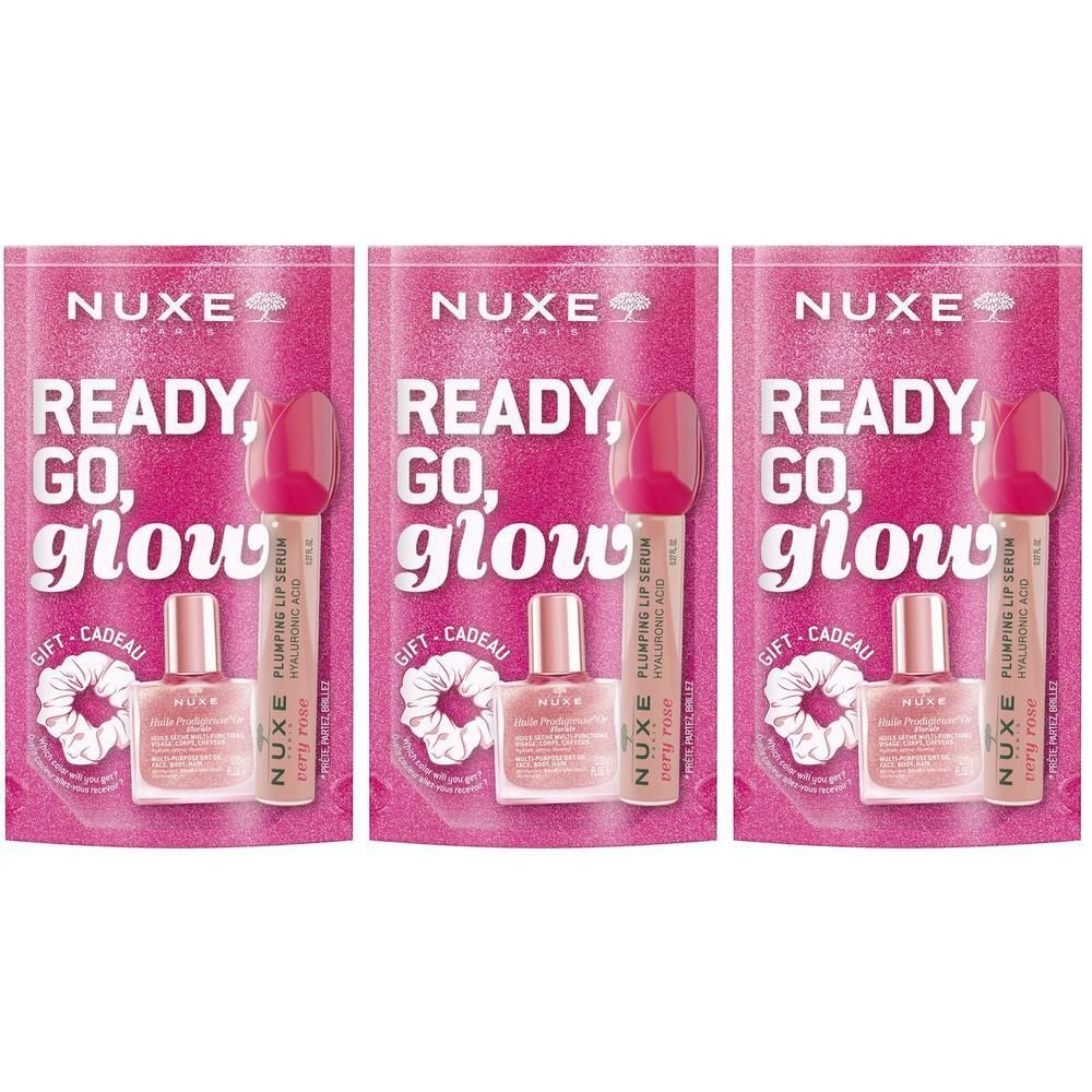 Nuxe Glow On The Go Pink Very Rose Plumping Lip Serum + Huile Prodigieuse Or Florale