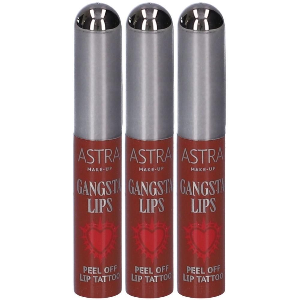 Tre Astra Make-Up Gangsta Lips Peel Off matite labbra, colore rosso.