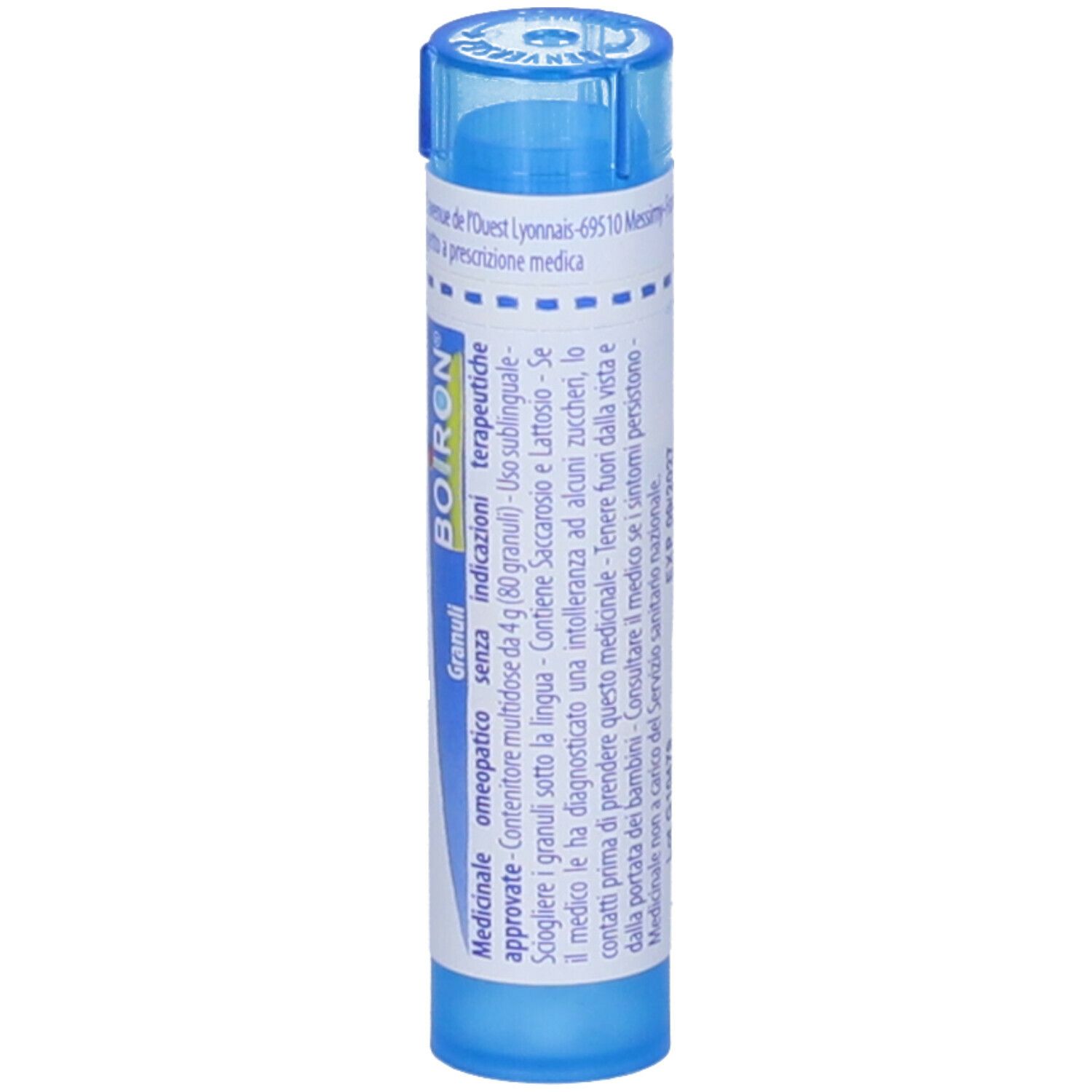 Tubo blu con etichetta bianca. Nome del prodotto e "9 ch" ben visibili. Marchio BOIRON®.