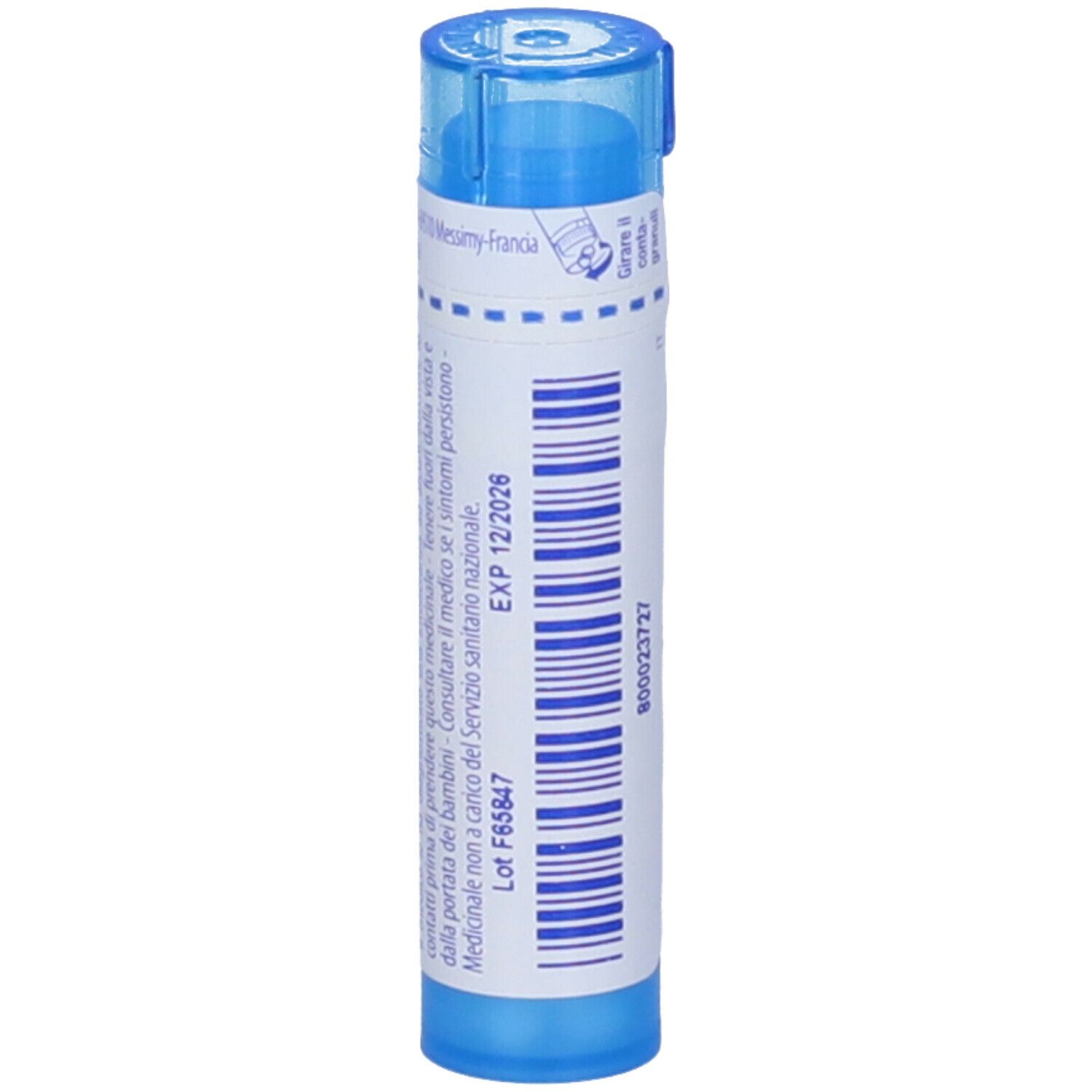 Tubo blu con etichetta bianca. Scadenza 'EXP 12/2026' visibile. Nome prodotto e '9 ch'.