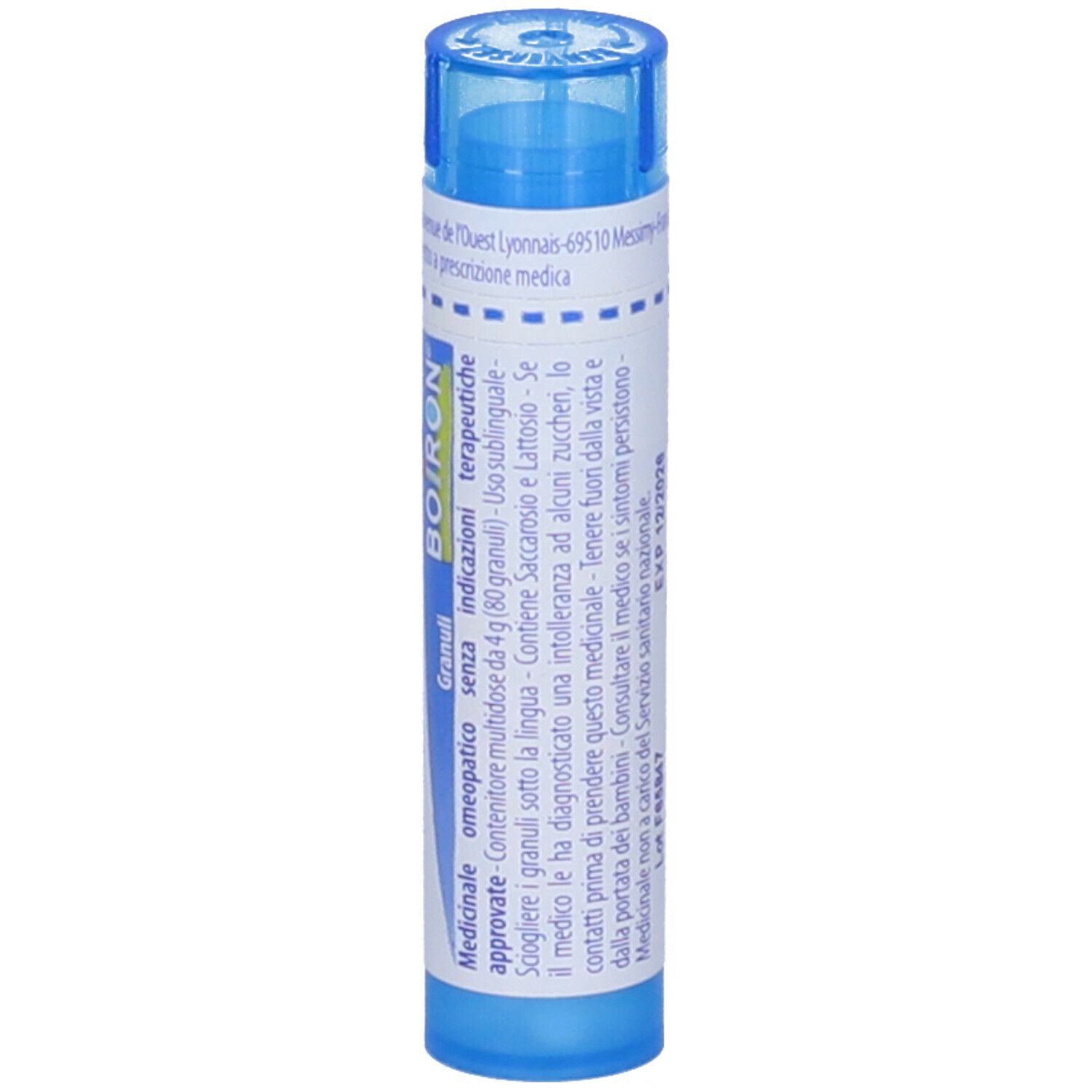Tubo blu con etichetta bianca. Nome del prodotto, '9 ch' e marchio BOIRON® visibili.