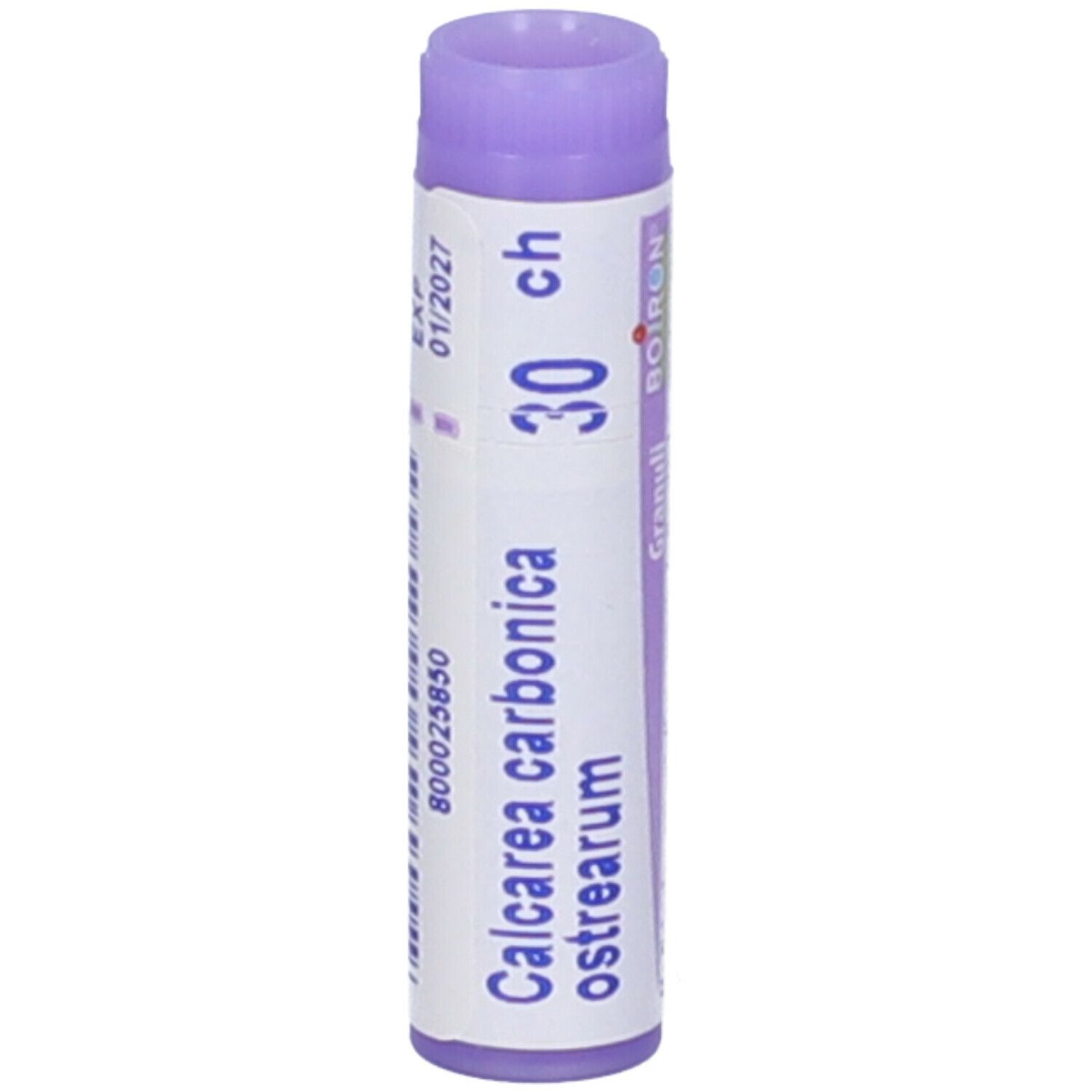 Confezione cilindrica con "Calcarea carbonica ostrearum 30 ch".
