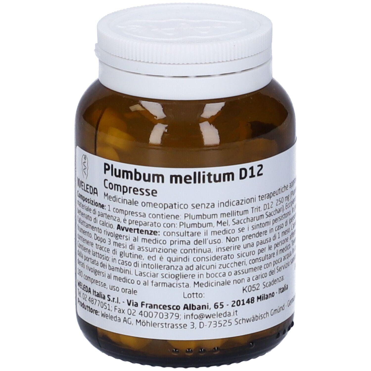 Weleda Plumbum Mellitum D12 Tav 180 Compresse