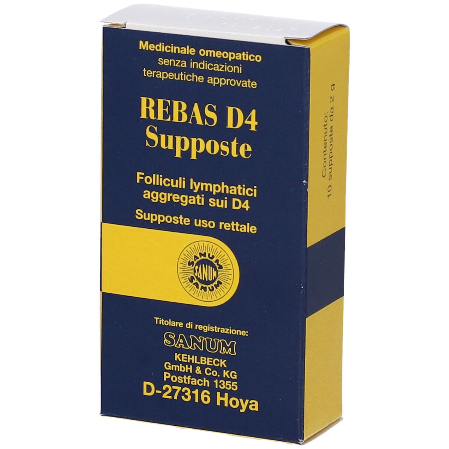 Rebas D4 10 Supposte Sanum