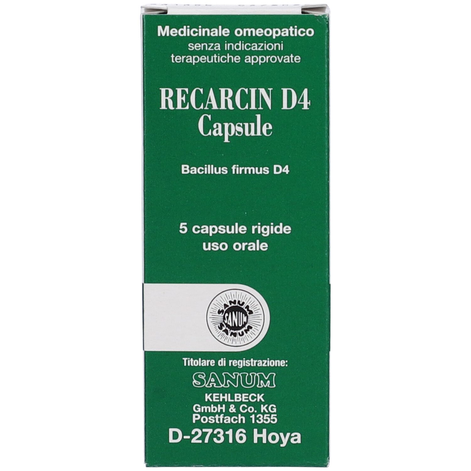 Sanum Recarcin D4 5 Capsule