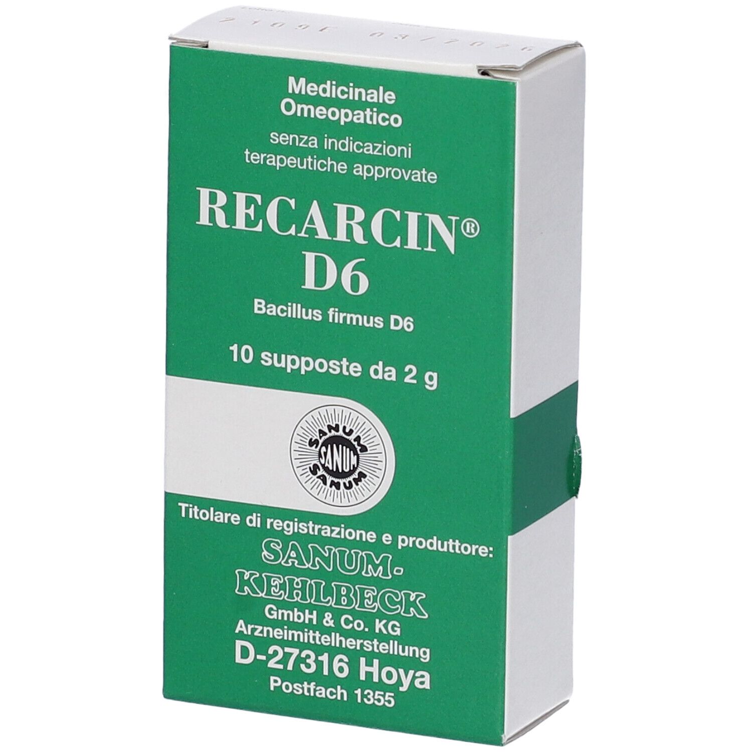 Sanum Recarcin D6 10 Supposte