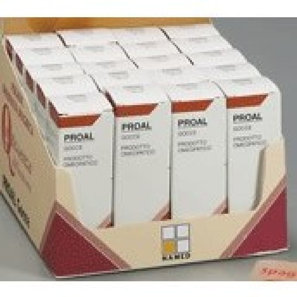 Espositore con più scatole. Su ogni scatola è scritto "PROAL".