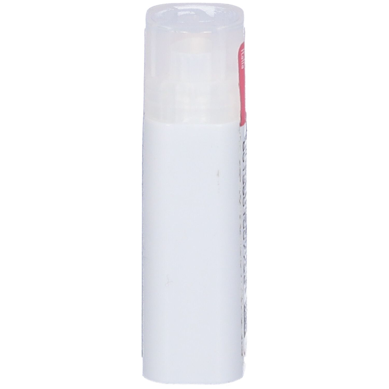 Confezione cilindrica, bianca con etichetta rosa. Scritta: Ledum Palustre 6 CH, Cemon.