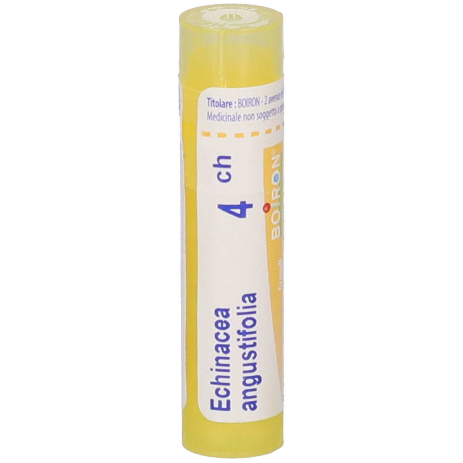 Tubo giallo con logo BOIRON e scritta 'Echinacea angustifolia 4 ch'.