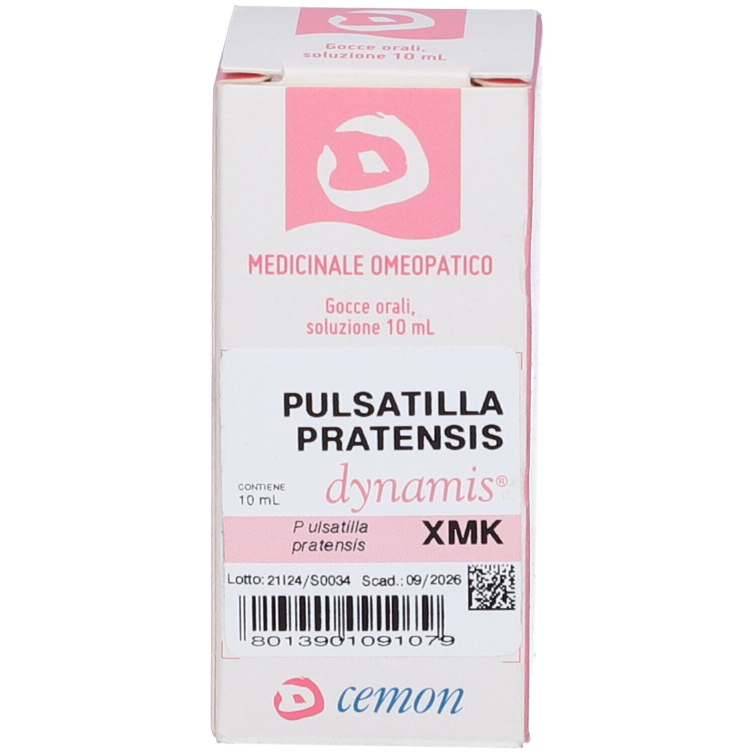 Scatola con testo: Pulsatilla Pratensis, dynamis, XMK, 10 ml.