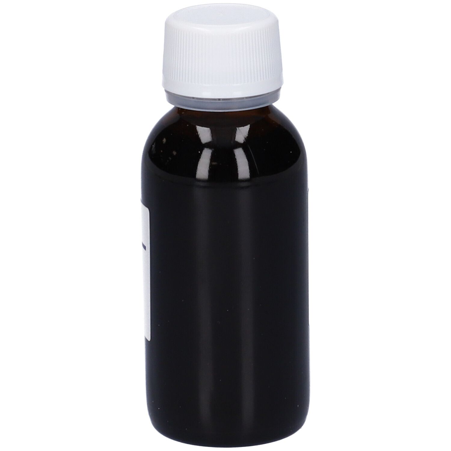 Flacone in vetro marrone, tappo bianco. Etichetta: Ficus Carica - 60 ml, Soluzione Idroalcolica 65% Vol.