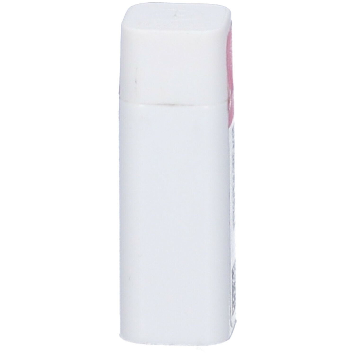 Confezione rettangolare bianca con etichetta rosa. Visibile solo il lato bianco.