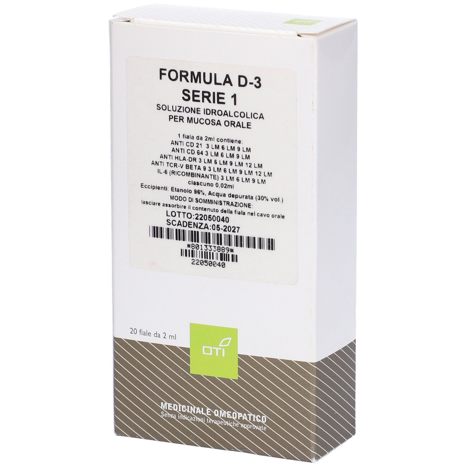 Formula D-3 Serie 1 Composto 20 Fiale Idroalcoliche 2ml
