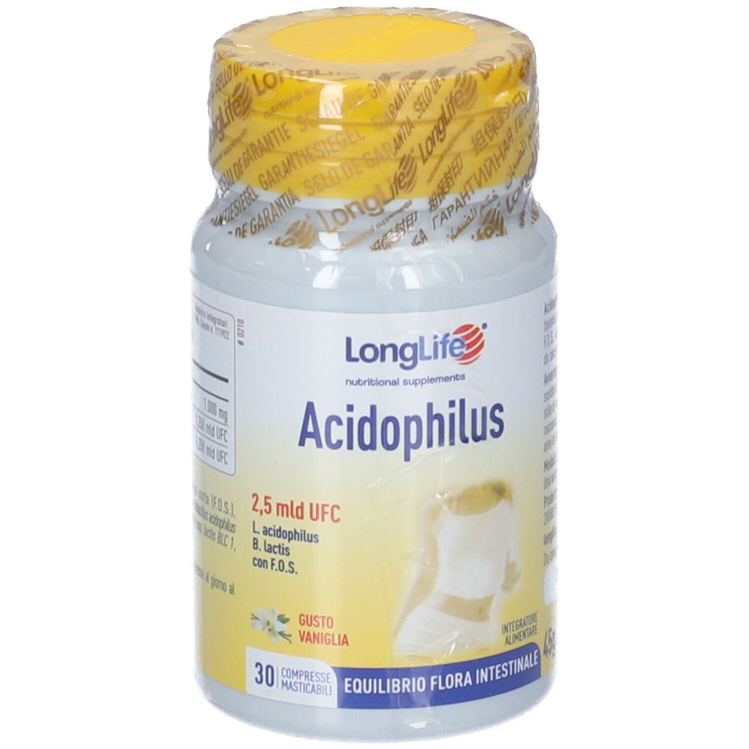 Acidophilus 30 Compresse Masticabili Integratore equilibrio flora intestinale - Longlife - Immagine 3