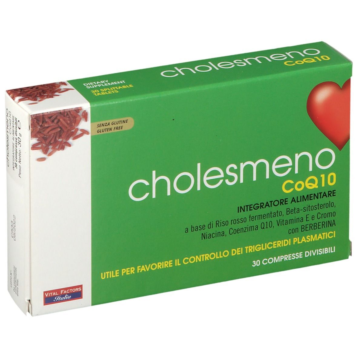 Vital Factors Rosso Cholesmeno Coq10 Integratore Per Il Colesterolo 30 Compresse - Immagine 7