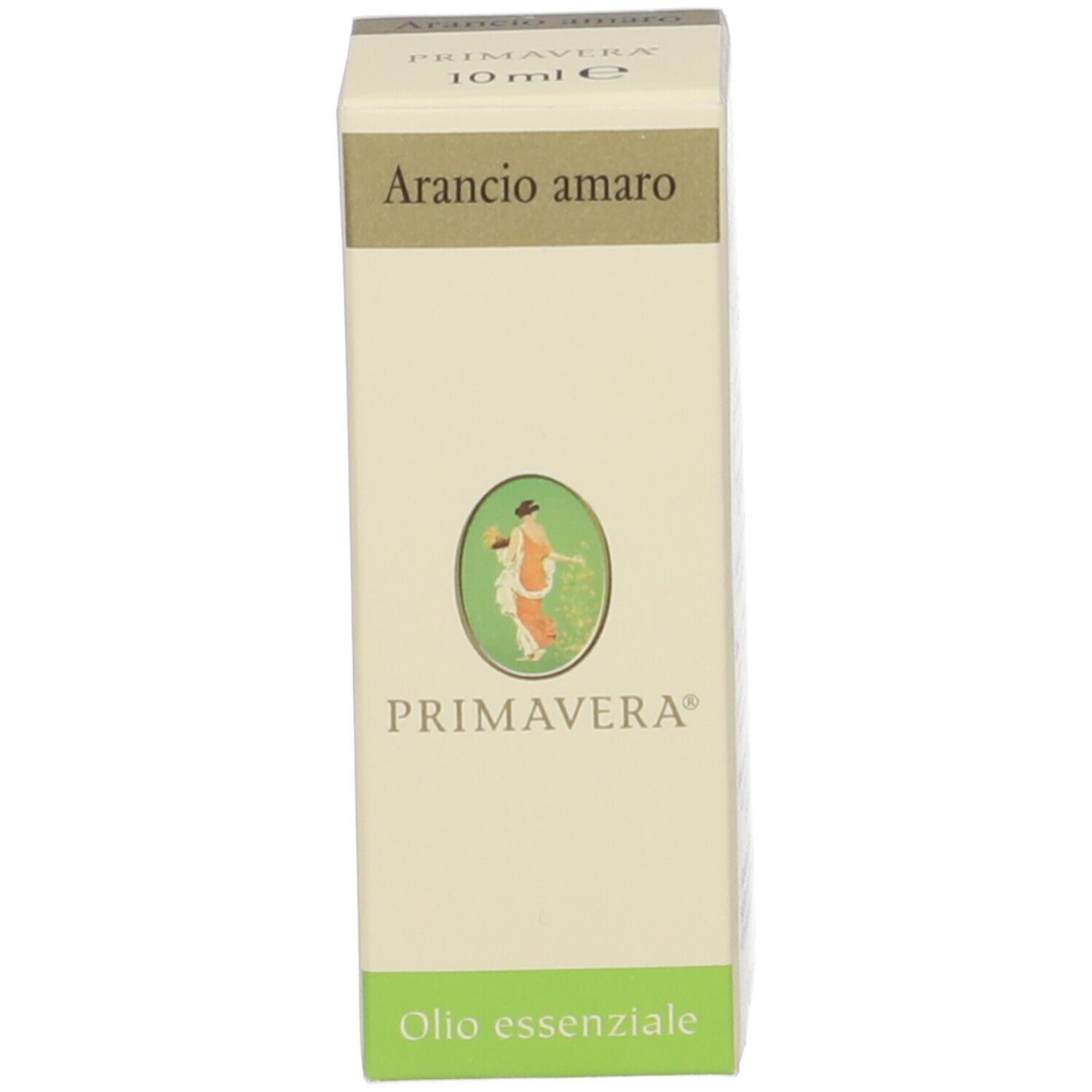 Scatola con nome del prodotto, logo e informazioni sul prodotto.