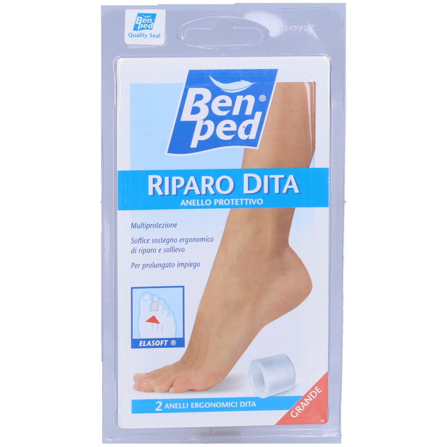 Benped Riparo Dita Anello Protettivo Misura Grande 2 Pz Copertura Per Le Dita