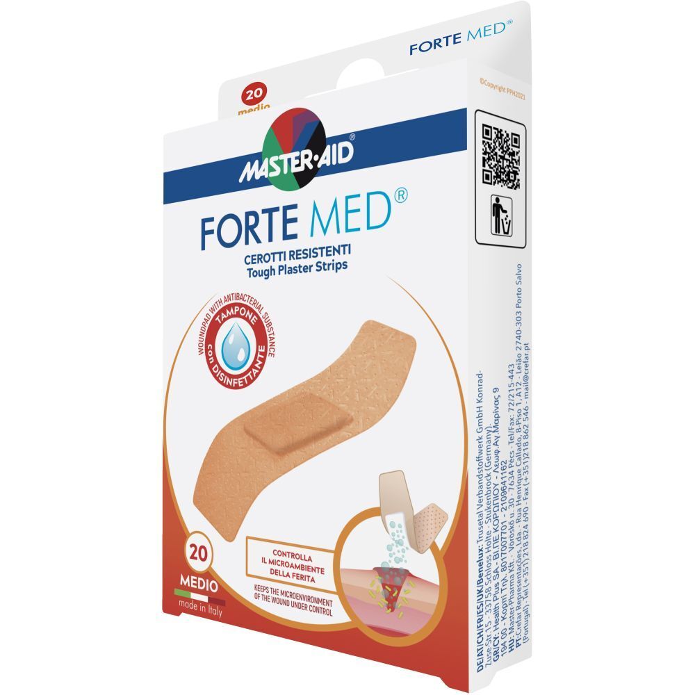Image of Master-Aid® Forte Med® 78 x 20 mm Medio Tampone con disinfettante