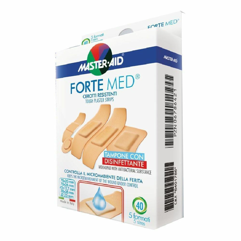 Image of Master-Aid® Forte Med® 2 formati Tampone con disinfettante