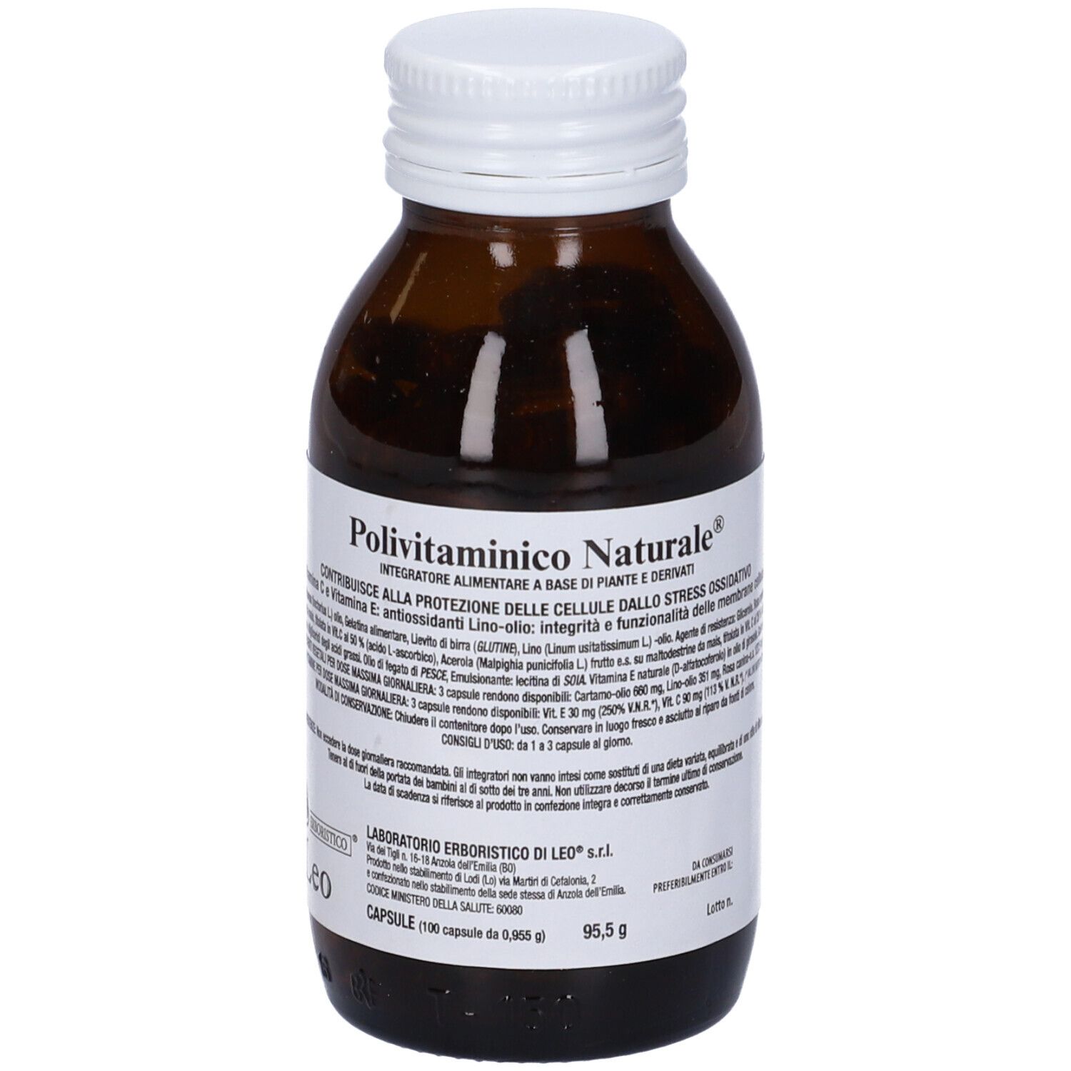 Lab. Erboristico Di Leo Rosa Di Leo Polivitaminico Naturale Integratore Multivitaminico 100 Capsule - Immagine 4