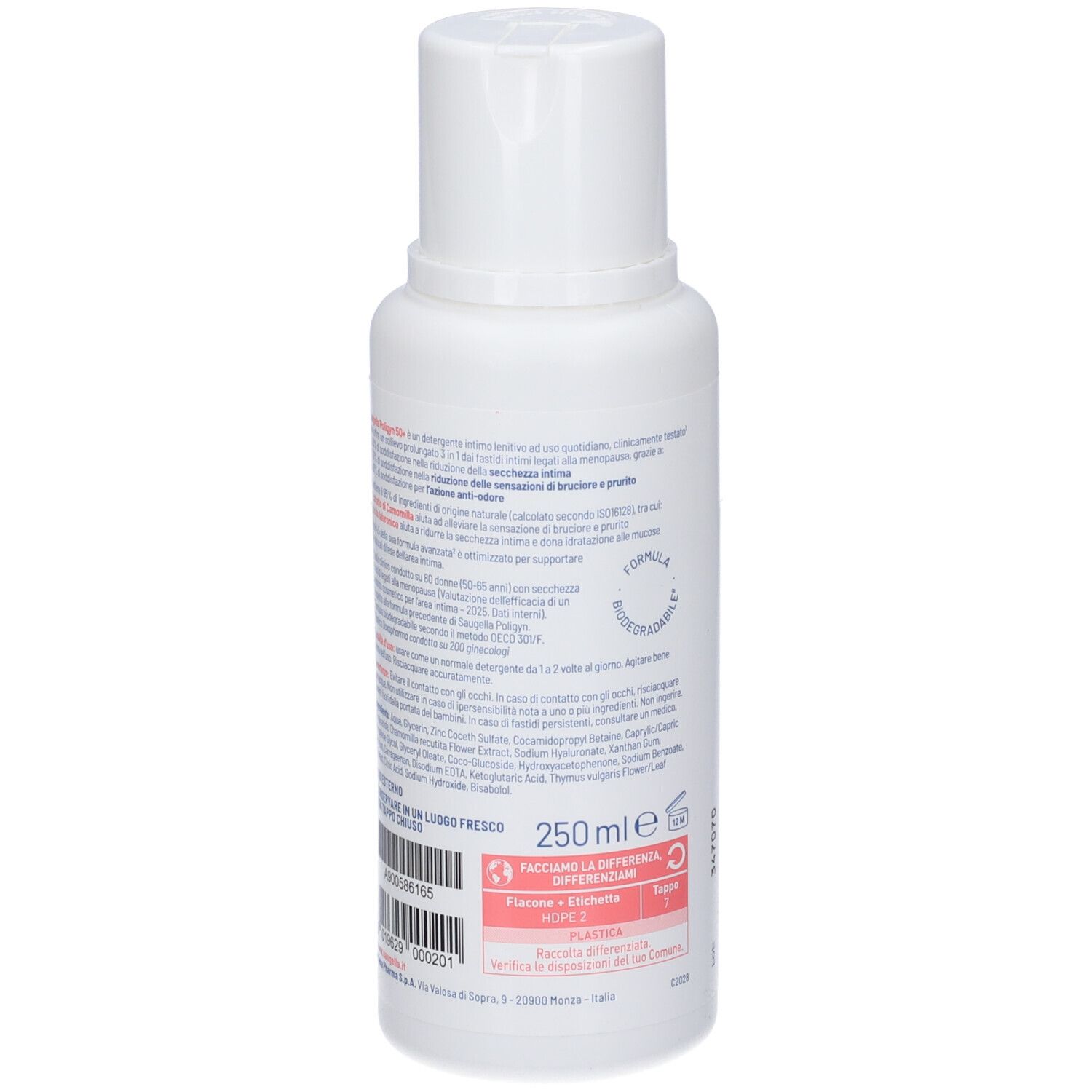 Flakon mit 250 ml Intimreiniger.