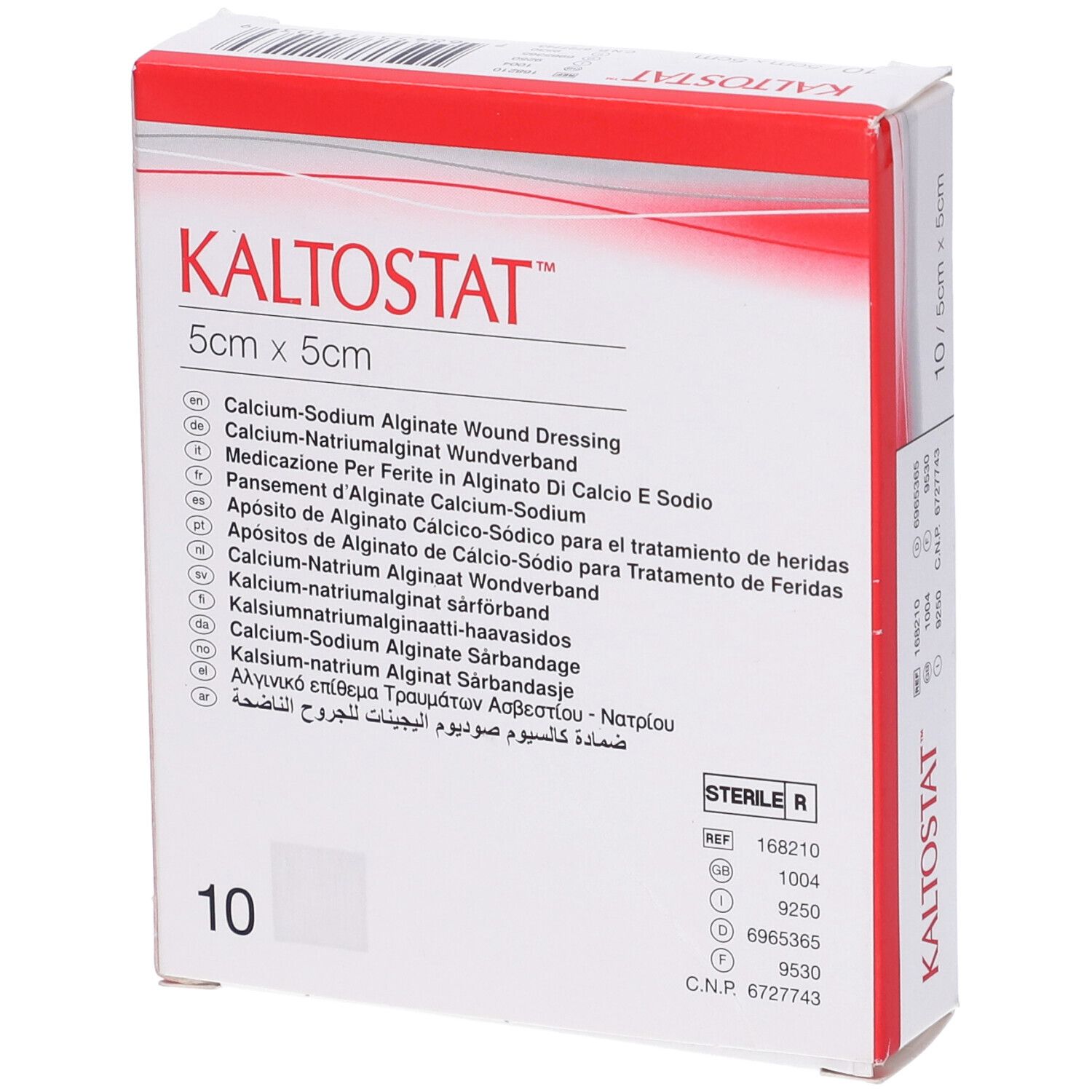 Medicazione In Alginato Di Calcio E Sodio Soffice Sterile Favorisce La Riparazione Tissutale Kaltostat 5X5Cm 10 Pezzi