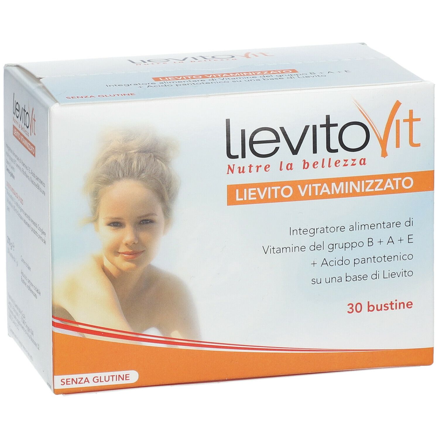 Confezione prodotto con nome e donna. Contiene 30 bustine. Senza glutine.