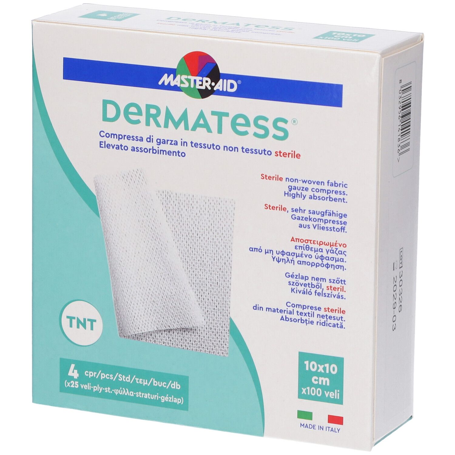 Dermatess Garza TNT 10X10 100P 100 St Kompressen