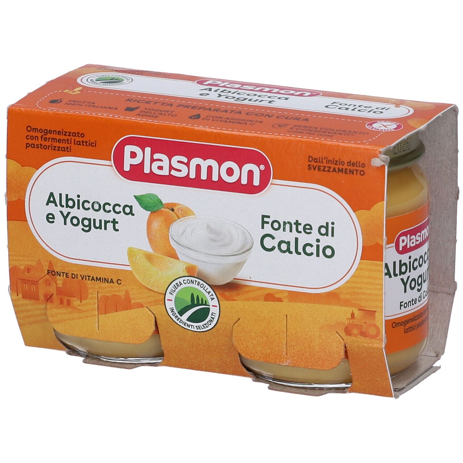 Plasmon Omogeneizzato Yogurt Albicocca 120 G X 2 Pezzi