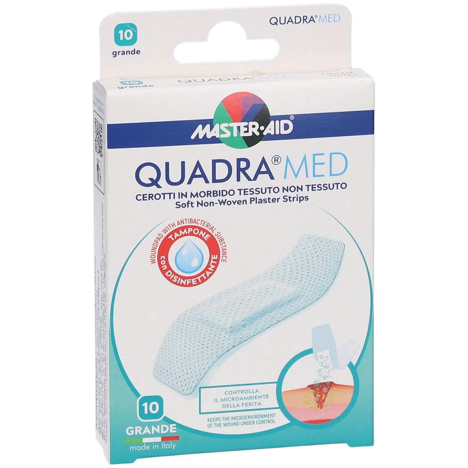 Master-Aid Dermatess Cambric Gaze-Verband, 5,5m x 5,5m, 100% Baumwolle, mit Kanten.