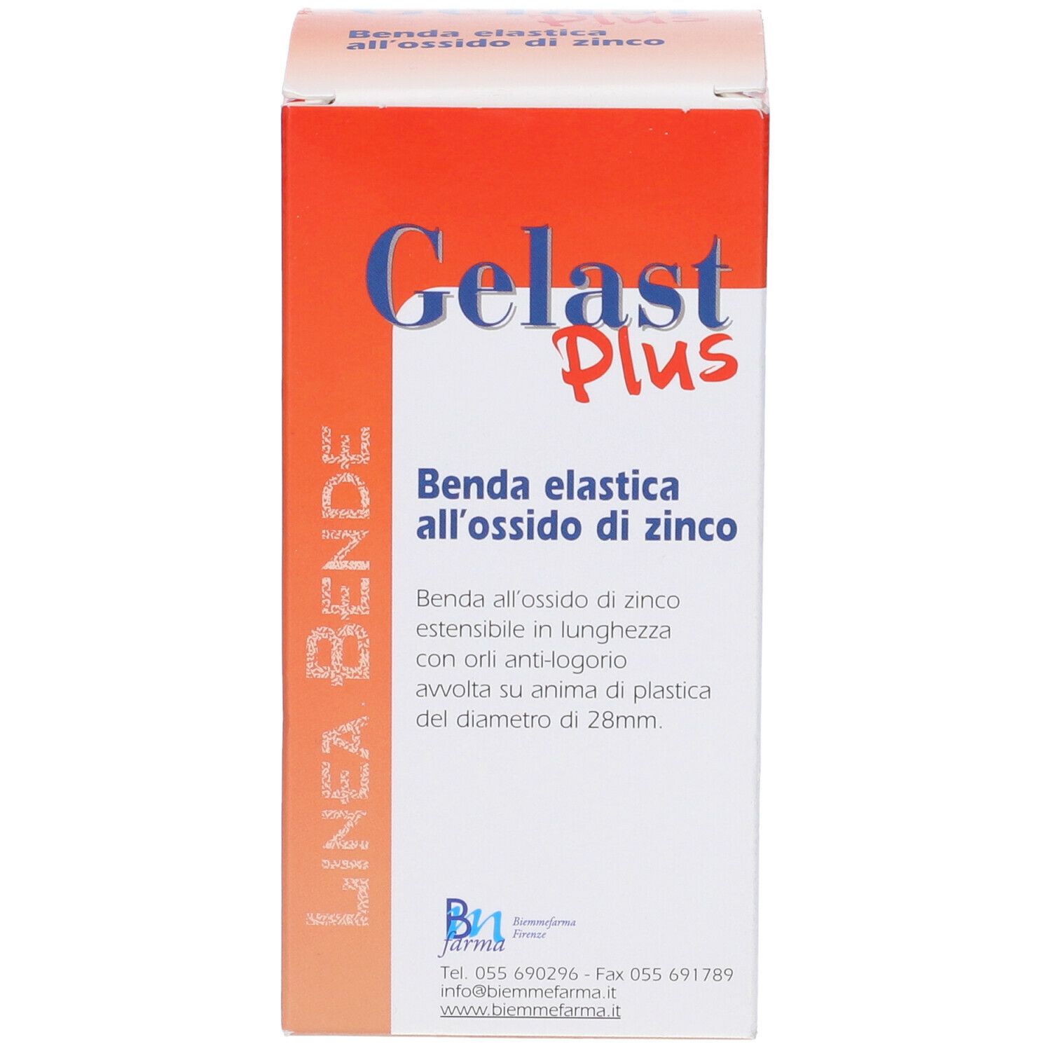 Confezione Gelast Plus. Scatola rossa con nome e descrizione del prodotto in italiano.