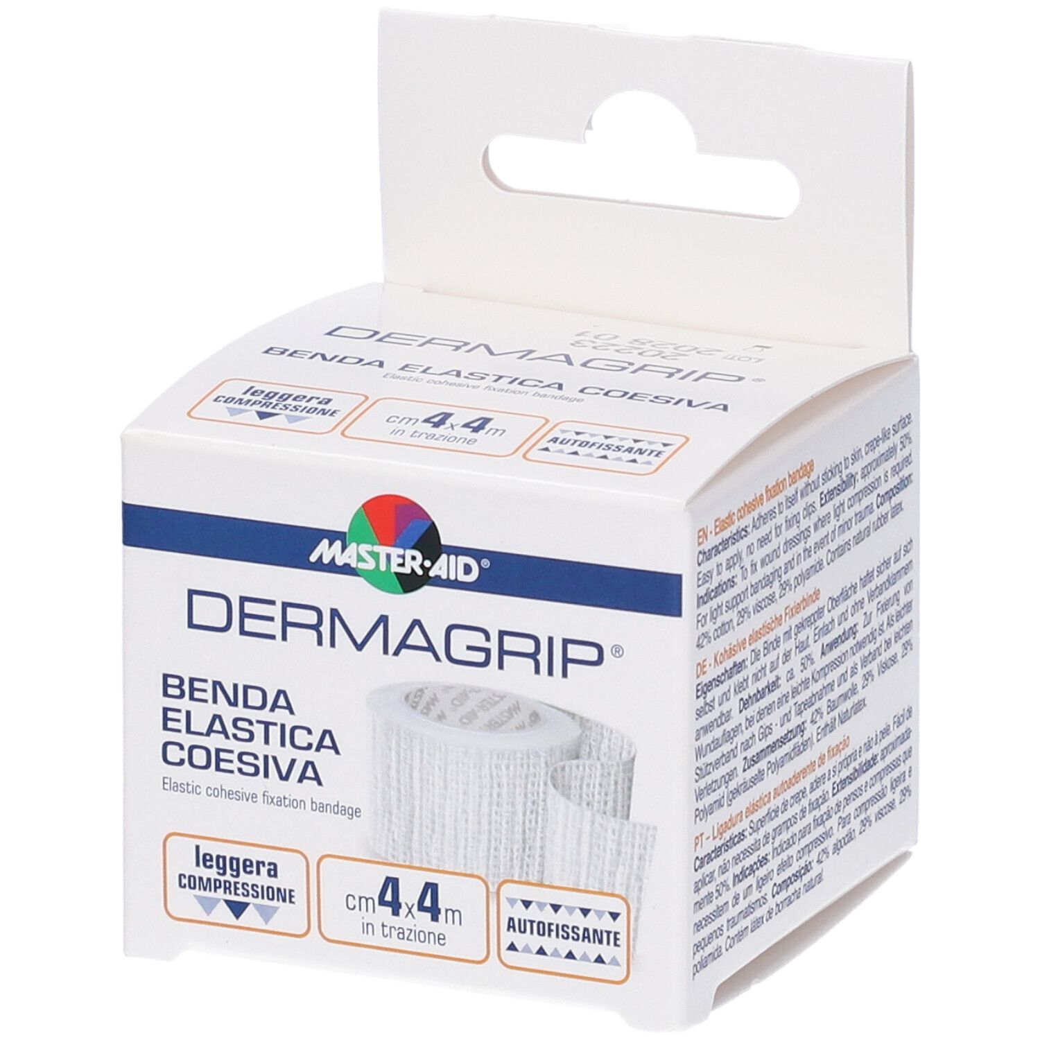 Master Aid Benda Elastica Master-Aid Dermagrip Per Fissaggio Medicazioni 4X4 Cm - Immagine 10