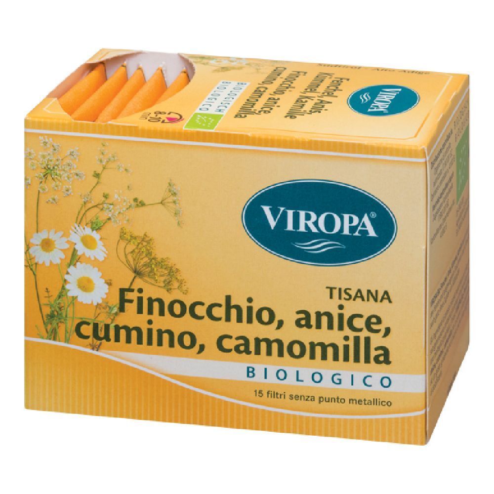 Viropa Finocchio/Cumino/Anice/Camomilla Bio 15 Bustine
