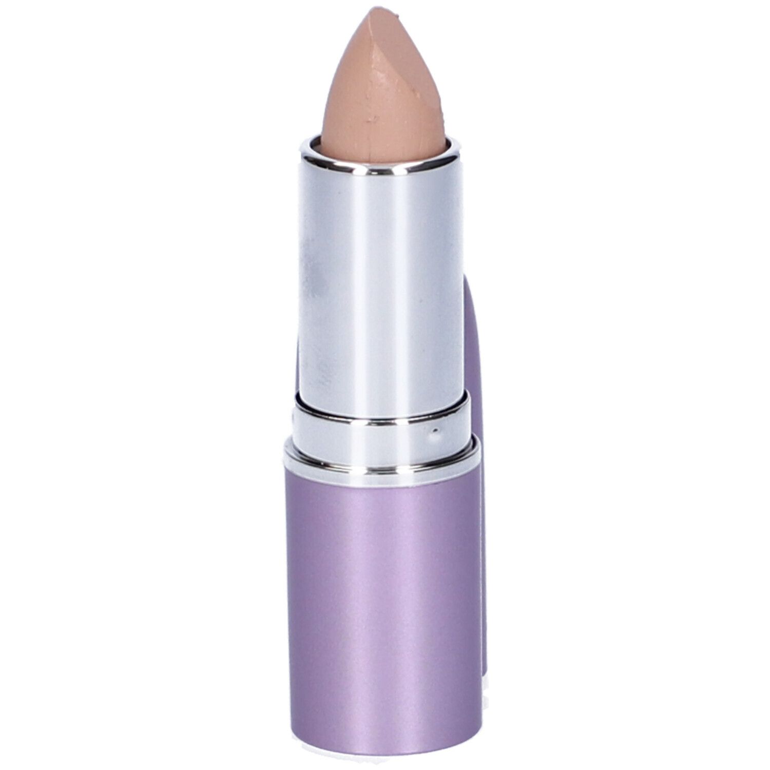 Stick correttore beige. Fusto argentato, cappuccio lilla con scritta "COVERMARK CONCEALER". Aperto, stick visibile.
