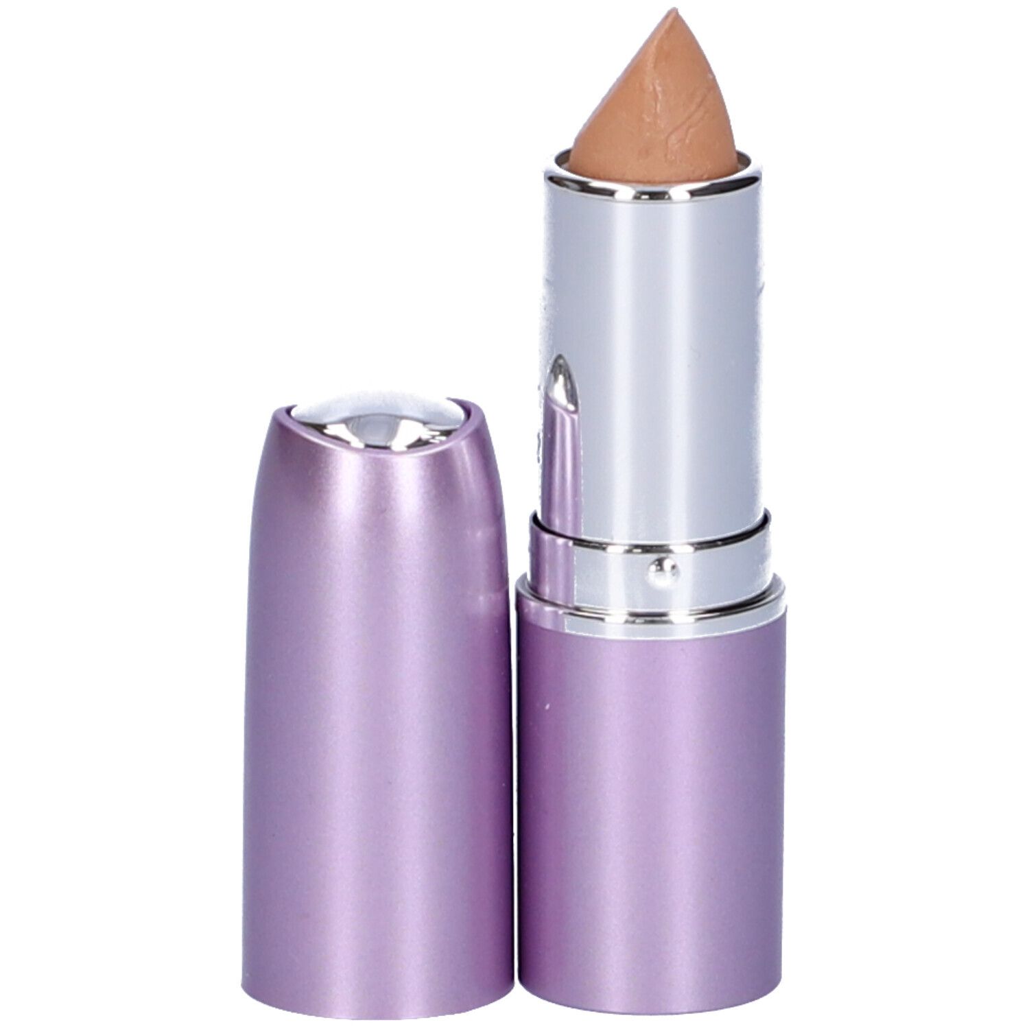 Covermark Correttore Stick, colore 5. Astuccio lilla, fusto argentato. Aperto, punta beige del correttore visibile.